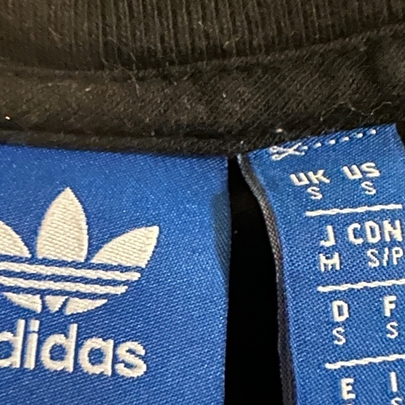 Adidas Classic Three Stripe Leaf Black Workout Athletic Short Sleeve T Shirt Tee - Picture 5 of 6